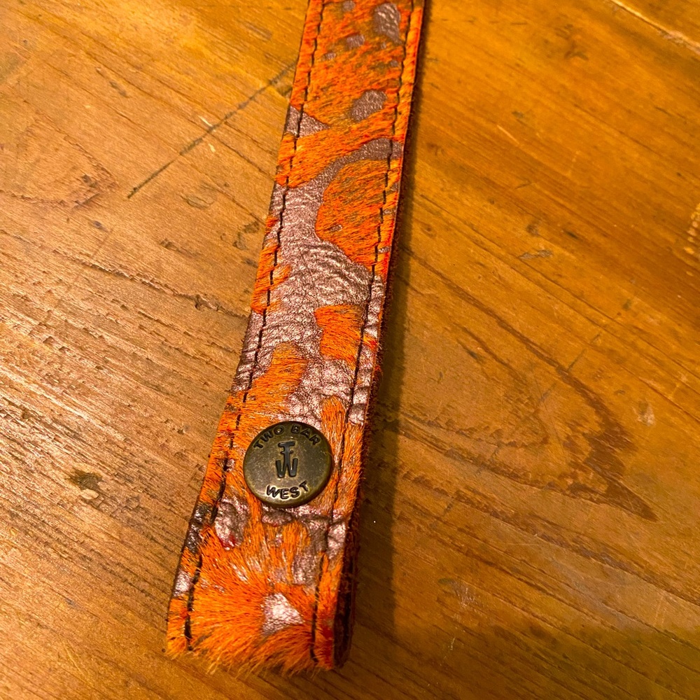 Two Bar West Purse Strap - Leather + Faux Fur